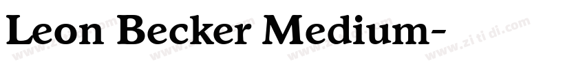 Leon Becker Medium字体转换